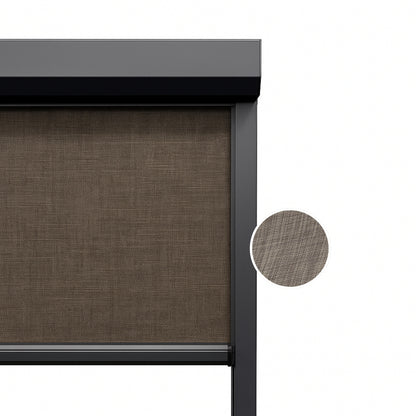 Earth Brown ritsscreen op maat - buitenzonwering - MS25-005