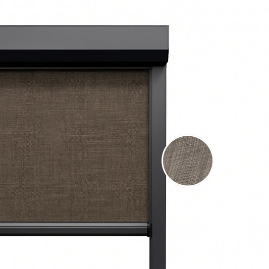 Earth Brown ritsscreen op maat - buitenzonwering - MS25-005