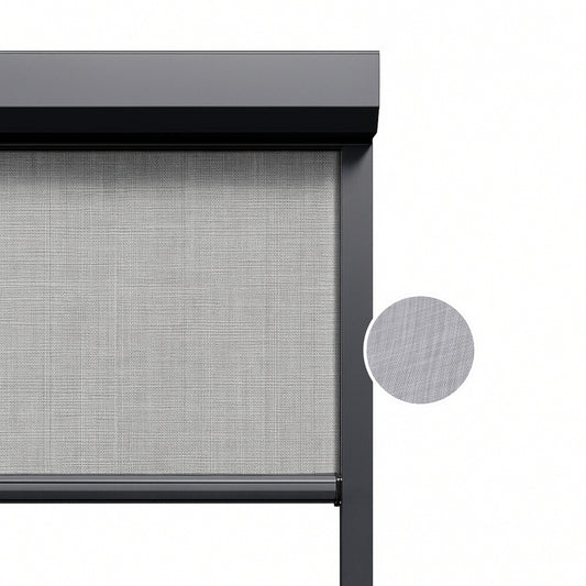 Textured Silver ritsscreen op maat – buitenzonwering – MS25-002