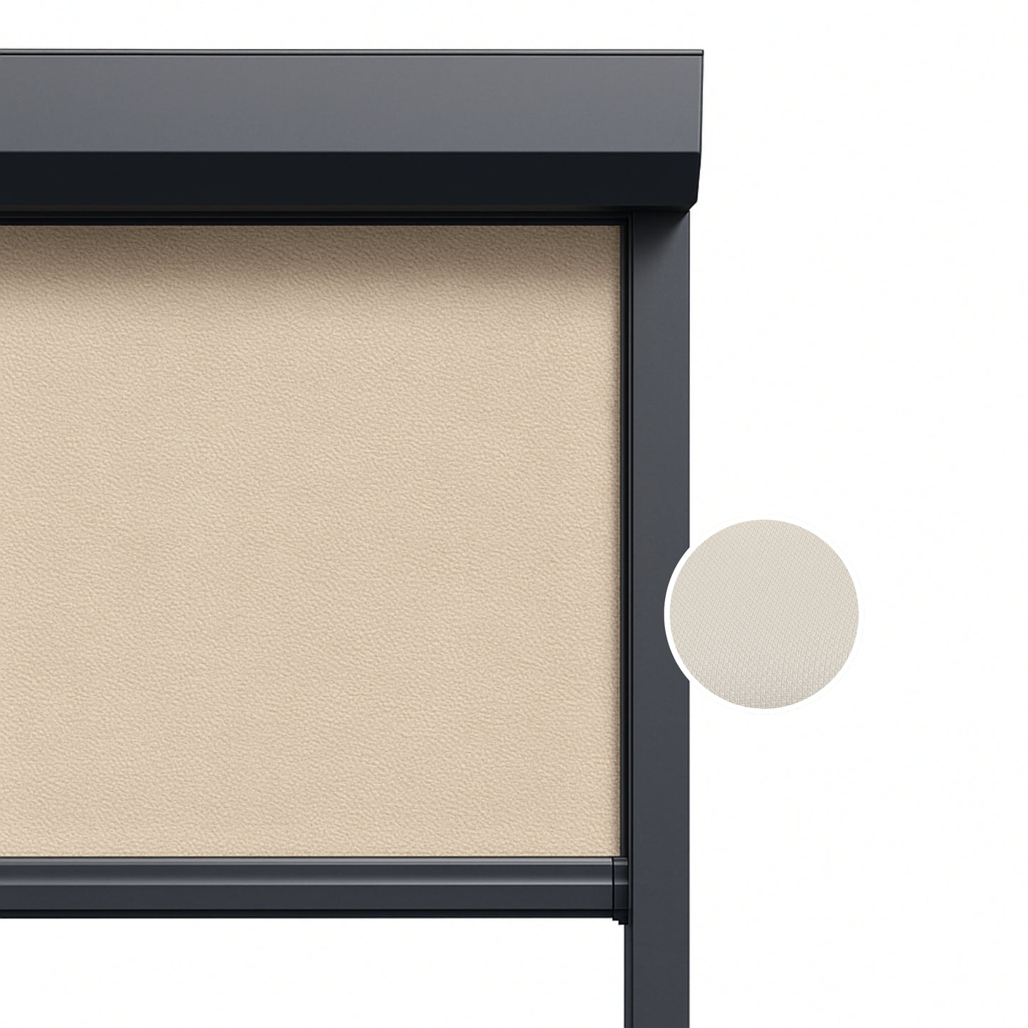 Warm Beige ritsscreen op maat – buitenzonwering – MS26-002