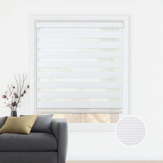 White striped duo rolgordijn - lichtdoorlatend - DE22-001